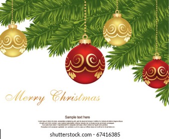 christmas ball on christmas tree