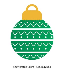 christmas ball on a white background vector illustration design