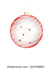 Christmas ball on a white background. Vector image.