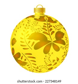 Christmas ball on white background. Vector illustration