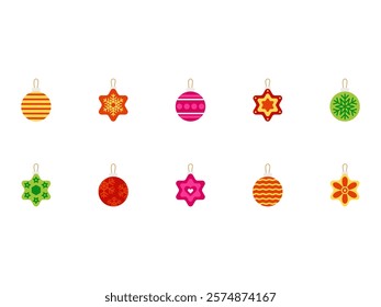 Christmas Ball Ornament Element Set