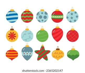 Christmas ball ornament flat design illustration