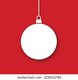 Christmas ball ornament frame background vector illustration