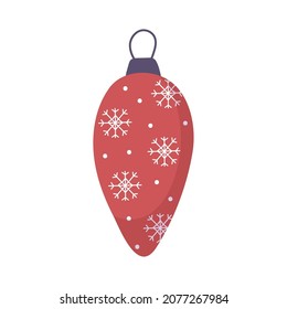 christmas ball ornament icon flat