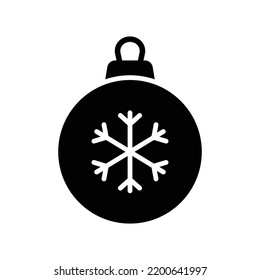 christmas ball - ornament icon vector design template in white background