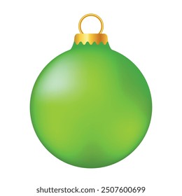 christmas ball ornament illustration on white.