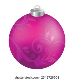Ornamento de bola de Natal isolado no fundo branco