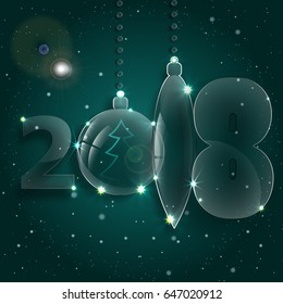 Christmas ball ornament. New years eve celebration.