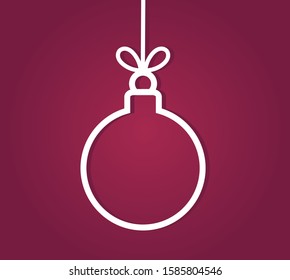 Christmas ball ornament shape. Vector illustration.