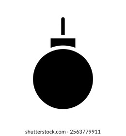 Christmas ball ornament silhouette. Concept of holiday, celebration, and decoration.