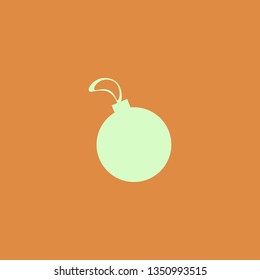 Christmas ball ornament vector icon. flat design