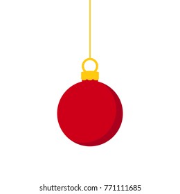 Christmas ball ornament vector icon.
