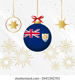 Christmas Ball Ornaments Anguilla Flag Celebration