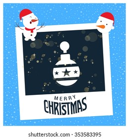 Christmas Ball Ornaments card Design