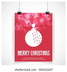 Christmas Ball Ornaments card Design