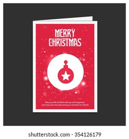 Christmas Ball Ornaments card Design