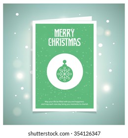 Christmas Ball Ornaments card Design