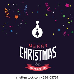 Christmas Ball Ornaments card Design
