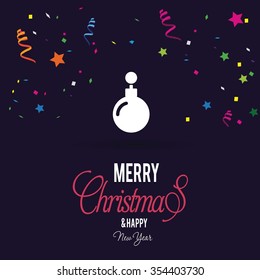 Christmas Ball Ornaments card Design
