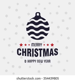 Christmas Ball Ornaments card Design
