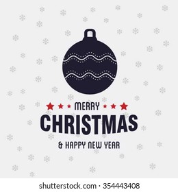 Christmas Ball Ornaments card Design