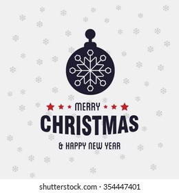 Christmas Ball Ornaments card Design