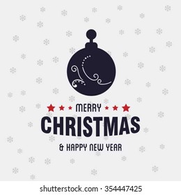 Christmas Ball Ornaments card Design