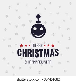Christmas Ball Ornaments card Design