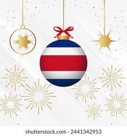 Christmas Ball Ornaments Costa Rica Flag Celebration