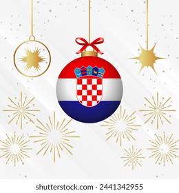 Christmas Ball Ornaments Croatia Flag Celebration