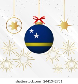 Christmas Ball Ornaments Curacao Flag Celebration
