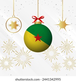 Christmas Ball Ornaments French Guiana Flag Celebration