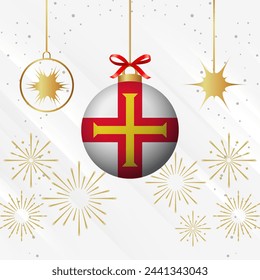 Christmas Ball Ornaments Guernsey Flag Celebration