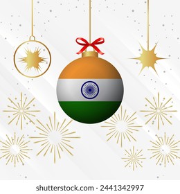Christmas Ball Ornaments India Flag Celebration