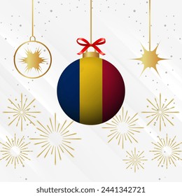 Christmas Ball Ornaments Romania Flag Celebration