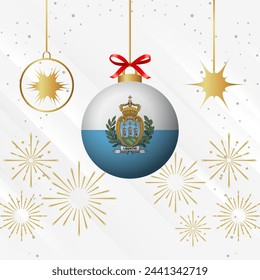 Christmas Ball Ornaments San Marino Flag Celebration