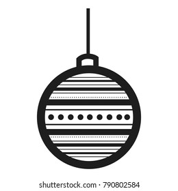 Christmas ball outline on a white background, Vector illustration