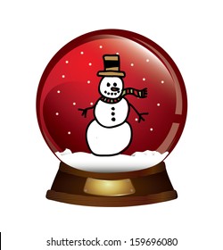 christmas ball over white background  vector illustration