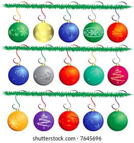 bola de Navidad sobre fondo blanco, vector