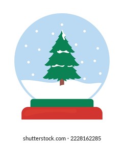 christmas ball with pine tree