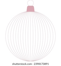 Christmas ball pink with transparent background