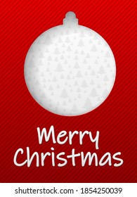 Christmas ball postcard background. Vector illustration.