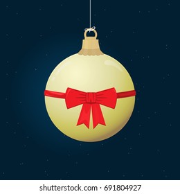 Christmas ball with a red bow