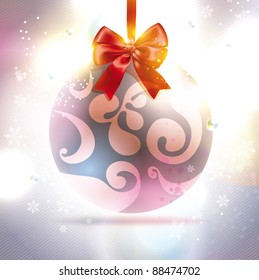 Christmas ball with a red bow