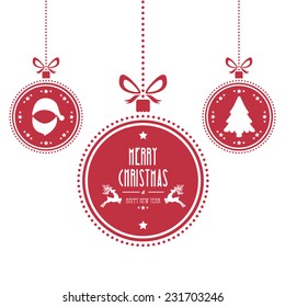 christmas ball red isolated background