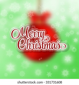 christmas ball red isolated background