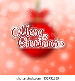 christmas ball red isolated background