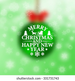christmas ball red isolated background
