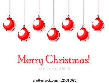 christmas ball red isolated background
