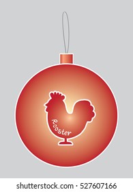 Christmas ball rooster